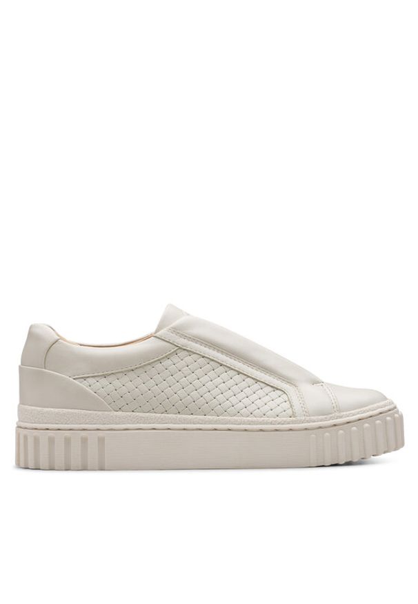 Clarks Sneakersy Mayhill Bay 26181207 Biały. Kolor: biały. Materiał: skóra