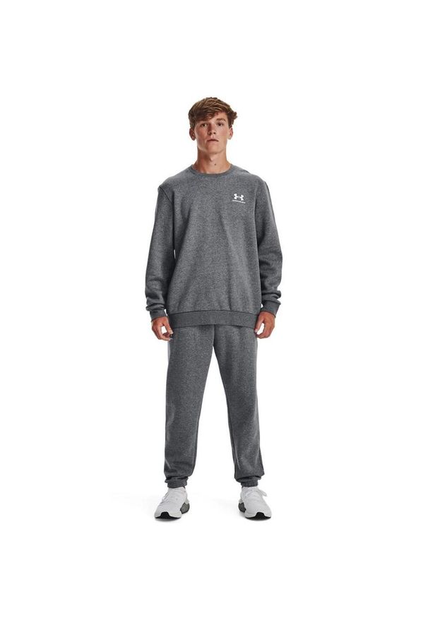 Bluza fitness męska Under Armour Essential Fleece Crew. Kolor: szary. Sport: fitness