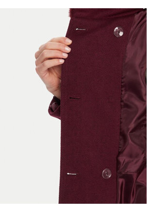 Rinascimento Płaszcz przejściowy CFC0125794003 Bordowy Regular Fit. Kolor: czerwony. Materiał: syntetyk