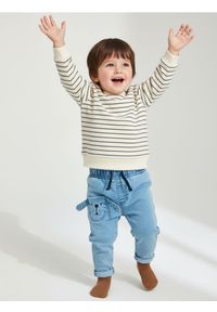 Sinsay - Jeansy jogger z aplikacją pieska 3D - niebieski. Kolor: niebieski. Wzór: aplikacja #1