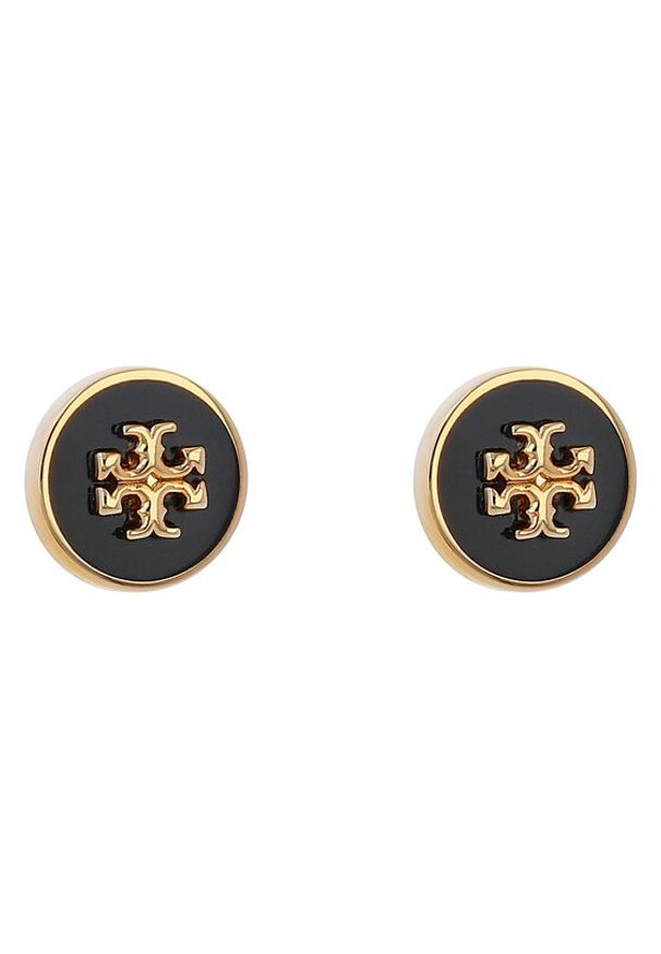 Tory Burch Kolczyki Kira 90547 Czarny. Materiał: metalowe. Kolor: czarny