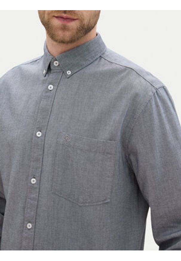 Tom Tailor Koszula 1042640 Szary Regular Fit. Kolor: szary. Materiał: bawełna