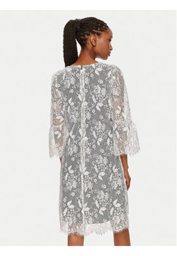 Bruuns Bazaar Sukienka koktajlowa Majah BBW3837 Écru Regular Fit. Materiał: bawełna. Styl: wizytowy
