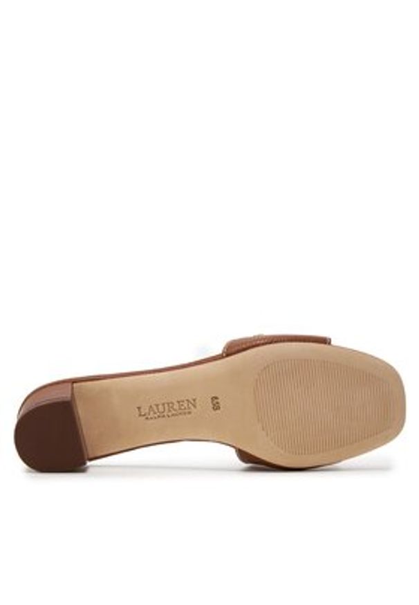 Lauren Ralph Lauren Klapki 802925259003 Brązowy. Kolor: brązowy. Materiał: skóra