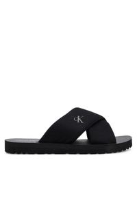 Calvin Klein Jeans Klapki Cross Sandal Crxs Tx YM0YM01223 Czarny. Kolor: czarny. Materiał: materiał