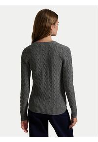 Polo Ralph Lauren Sweter 211971866500 Szary Slim Fit. Typ kołnierza: polo. Kolor: szary. Materiał: wełna #5