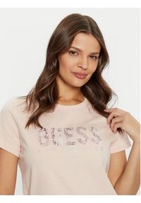 Guess T-Shirt W5RI19 I3Z14 Beżowy Regular Fit. Kolor: beżowy. Materiał: bawełna #3