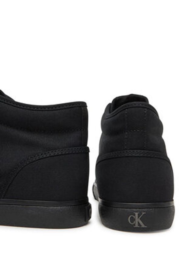 Calvin Klein Jeans Sneakersy Ess Vulc Mid Mg Canvas YM0YM01210 Czarny. Kolor: czarny. Materiał: materiał