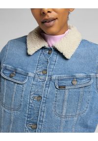 Lee - LEE SHERPA RIDER DAMSKA KURTKA JEANSOWA PARTLY CLOUDY L54VFAPA 112320553. Materiał: jeans