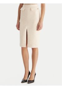 Babylon Spódnica midi S00601 Écru Regular Fit. Materiał: syntetyk #1