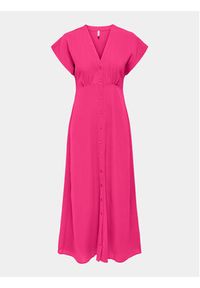 only - ONLY Sukienka letnia Nova Mollie 15317841 Różowy Regular Fit. Kolor: różowy. Materiał: wiskoza. Sezon: lato