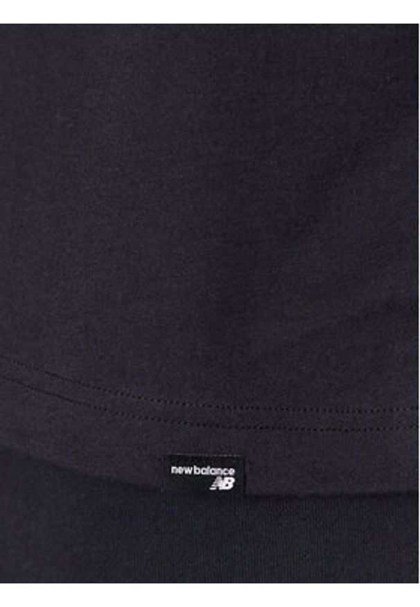 New Balance T-Shirt MT31904 Czarny Relaxed Fit. Kolor: czarny. Materiał: bawełna, syntetyk