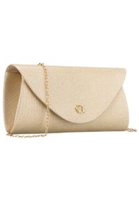 ROVICKY - Złota, brokatowa kopertówka damska wykonana z tkaniny syntetycznej Rovicky R-XS029-2. Kolor: złoty #1