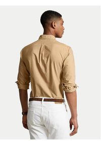 Polo Ralph Lauren Koszula 710889739001 Beżowy Slim Fit. Typ kołnierza: polo. Kolor: beżowy. Materiał: bawełna #4