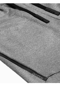 Ombre Clothing - Spodnie męskie dresowe joggery P961 - czarne melanż - XL. Kolor: czarny. Materiał: dresówka. Wzór: melanż. Styl: sportowy #4