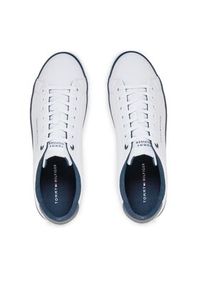 TOMMY HILFIGER - Tommy Hilfiger Sneakersy Th Hi Vulc Core Low Leather FM0FM05041 Biały. Kolor: biały. Materiał: skóra #3
