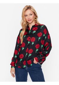 Versace Jeans Couture Koszula 74HAL211 Czarny Regular Fit. Kolor: czarny. Materiał: wiskoza #1