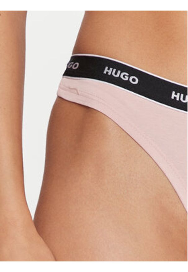 Hugo - HUGO Komplet stringów 50480150 Kolorowy. Materiał: bawełna. Wzór: kolorowy