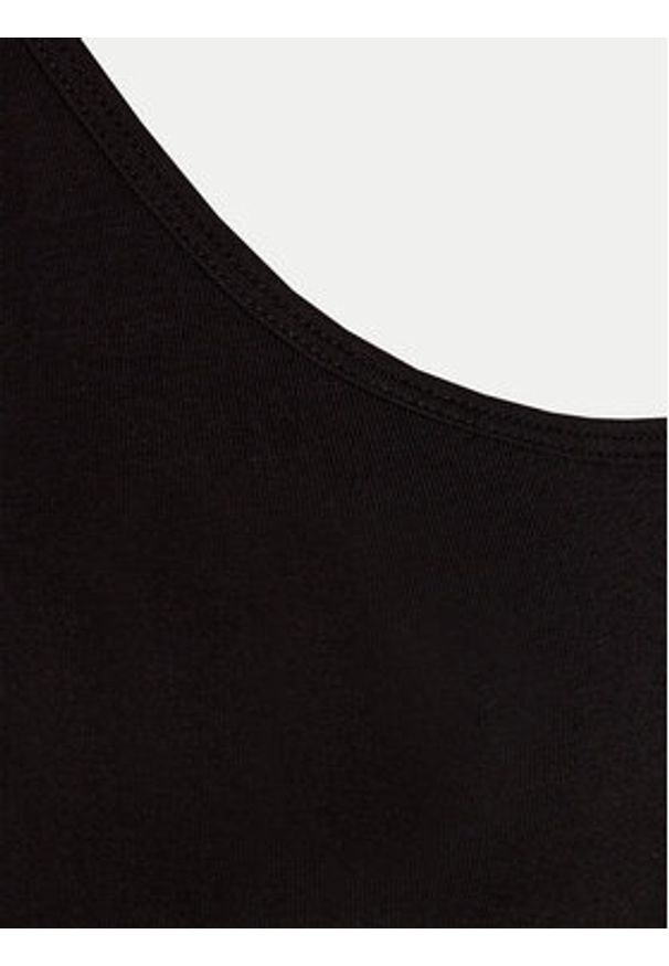 Gina Tricot Top 22470 Czarny Slim Fit. Kolor: czarny. Materiał: bawełna