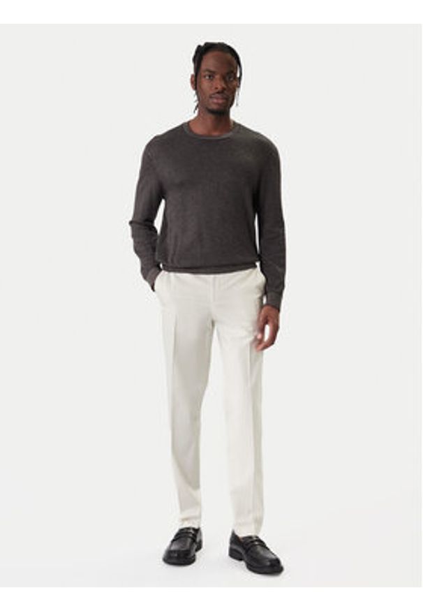 BOSS Spodnie materiałowe C-Perin 50555842 Biały Regular Fit. Kolor: biały. Materiał: syntetyk