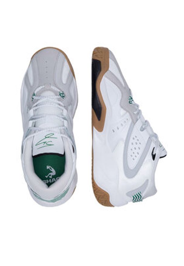 Shaq - SHAQ Buty do koszykówki SHAQNOTIX AQ95008M-WT Biały. Kolor: biały. Materiał: skóra. Sport: koszykówka