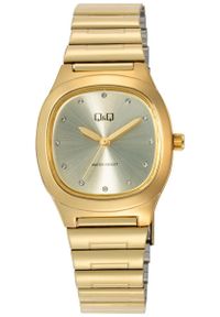 Zegarek damski QQ Q02C-002P CYRKONIE złoty. Kolor: złoty #1