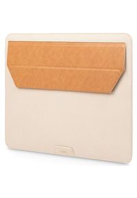 Moshi Muse 14'' 3-in-1 Slim - Pokrowiec MacBook Pro 14'' (M3/M2/M1/2023-2021) seashell white. Materiał: skóra. Styl: elegancki
