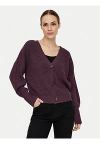 Vero Moda Kardigan Lea 10249632 Fioletowy Regular Fit. Kolor: fioletowy. Materiał: syntetyk