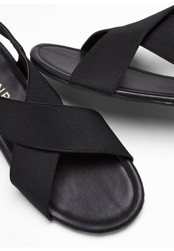 bonprix - Sandały. Zapięcie: pasek. Kolor: czarny. Sezon: lato