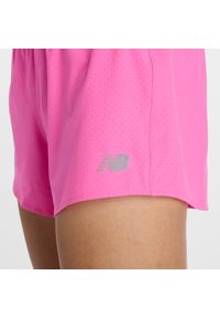 Spodenki damskie New Balance WS41286AAB – różowe. Kolor: różowy. Materiał: poliester, materiał. Sport: fitness #2