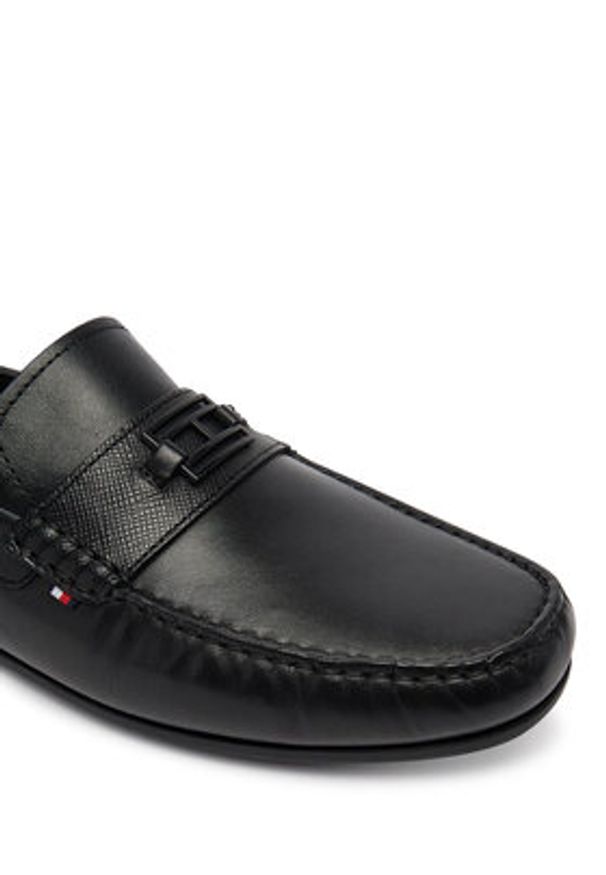 TOMMY HILFIGER - Tommy Hilfiger Mokasyny Hardware Lth Driver FM0FM05855 Czarny. Kolor: czarny. Materiał: skóra