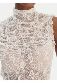 Vero Moda Bluzka Lisa 10337963 Biały Tight Fit. Kolor: biały. Materiał: syntetyk #5