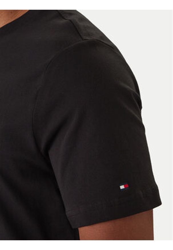 TOMMY HILFIGER - Tommy Hilfiger T-Shirt Brand Love MW0MW41453 Czarny Regular Fit. Kolor: czarny. Materiał: bawełna
