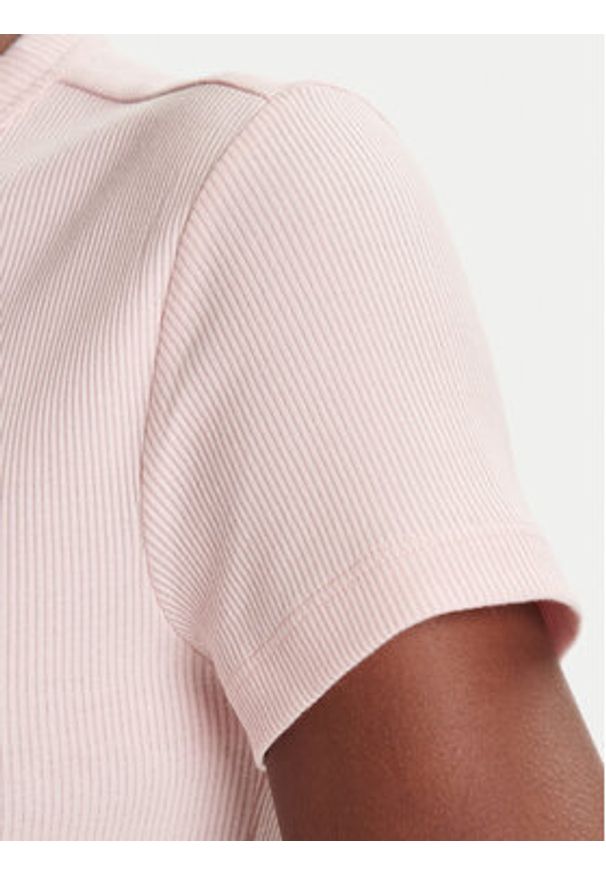 Lacoste T-Shirt TF5538 Różowy Slim Fit. Kolor: różowy. Materiał: bawełna