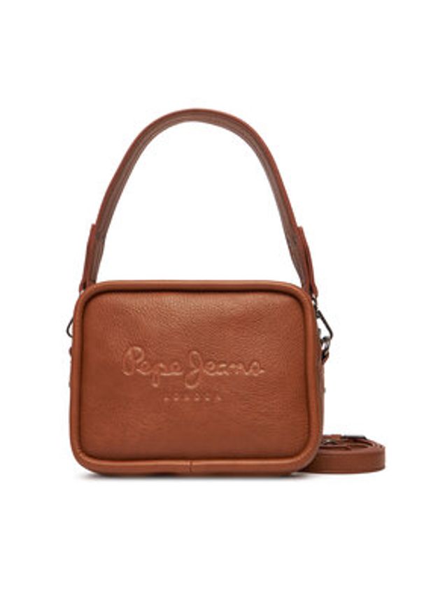 Pepe Jeans Torebka Bassy Code PL0300004 Brązowy. Kolor: brązowy. Materiał: skórzane