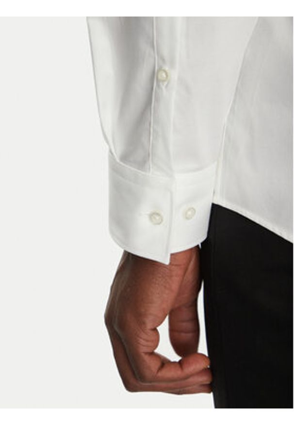 Hugo - HUGO Koszula Kason 50482056 Biały Slim Fit. Kolor: biały. Materiał: bawełna