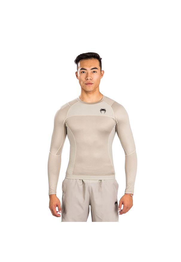 VENUM - Longsleeve męski Venum G-Fit Air Rashguards. Kolor: beżowy. Długość rękawa: długi rękaw