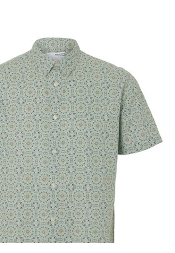 Selected Homme Koszula New Linen 16079053 Zielony Regular Fit. Kolor: zielony. Materiał: bawełna