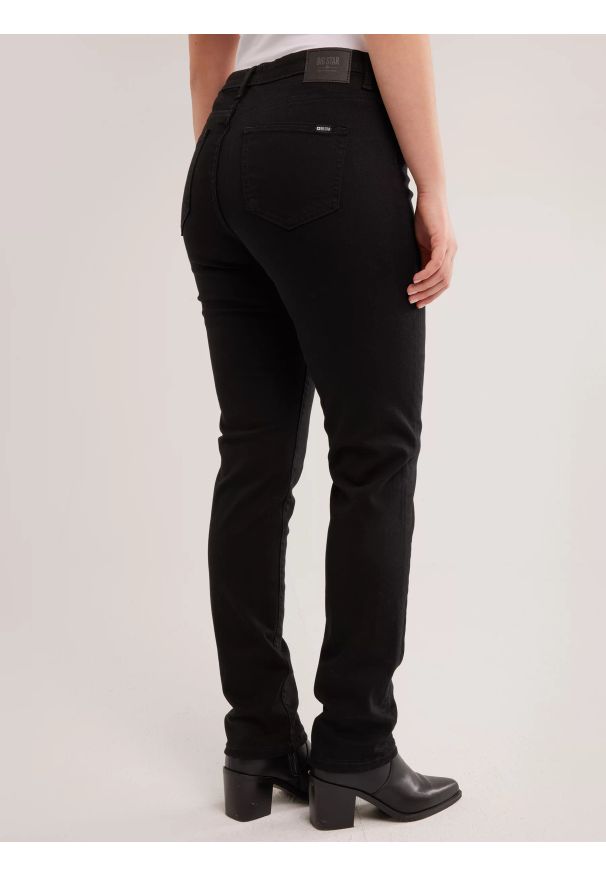 Big-Star - Jeansy damskie slim z wysokim stanem czarne Kitty High Waist 915. Okazja: na co dzień, do pracy. Stan: podwyższony. Kolor: czarny. Styl: elegancki, casual