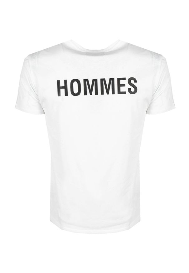 Les Hommes T-shirt | LF224300-0700-1009 | Grafic Print | Mężczyzna | Biały. Okazja: na co dzień. Kolor: biały. Materiał: bawełna. Wzór: nadruk. Styl: casual