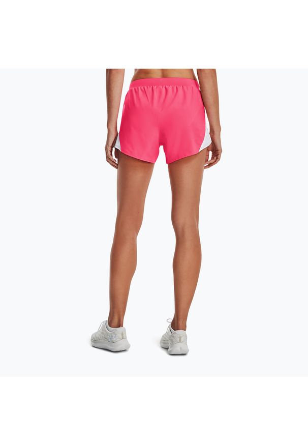 Under Armour - Spodenki fitness damskie UNDER ARMOUR Fly-By 2.0 Shorts. Kolor: różowy, biały, wielokolorowy. Sport: fitness