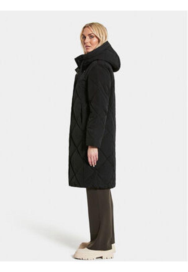 Didriksons Płaszcz zimowy Torun 504377 Czarny Relaxed Fit. Kolor: czarny. Materiał: syntetyk. Sezon: zima