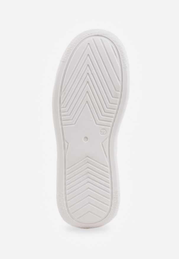 Renee - Białe Sneakersy Vices na Platformie z Gwiazdką Fenarra. Okazja: na co dzień. Kolor: biały. Materiał: jeans, skóra. Obcas: na platformie