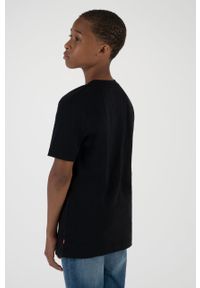 Levi's® - Levi's T-shirt dziecięcy kolor czarny z nadrukiem. Okazja: na spotkanie biznesowe, na co dzień. Kolor: czarny. Materiał: dzianina. Wzór: nadruk. Styl: biznesowy, casual #2