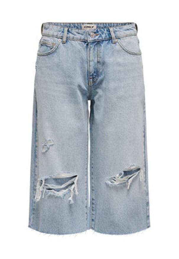 only - ONLY Szorty jeansowe Cobain 15349183 Niebieski Loose Fit. Kolor: niebieski. Materiał: bawełna