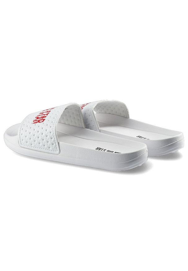 Big-Star - Białe Klapki Big Star Dziecięce Buty Wodoodporne. Okazja: na co dzień. Kolor: biały. Materiał: materiał. Wzór: aplikacja, napisy. Styl: wakacyjny, casual