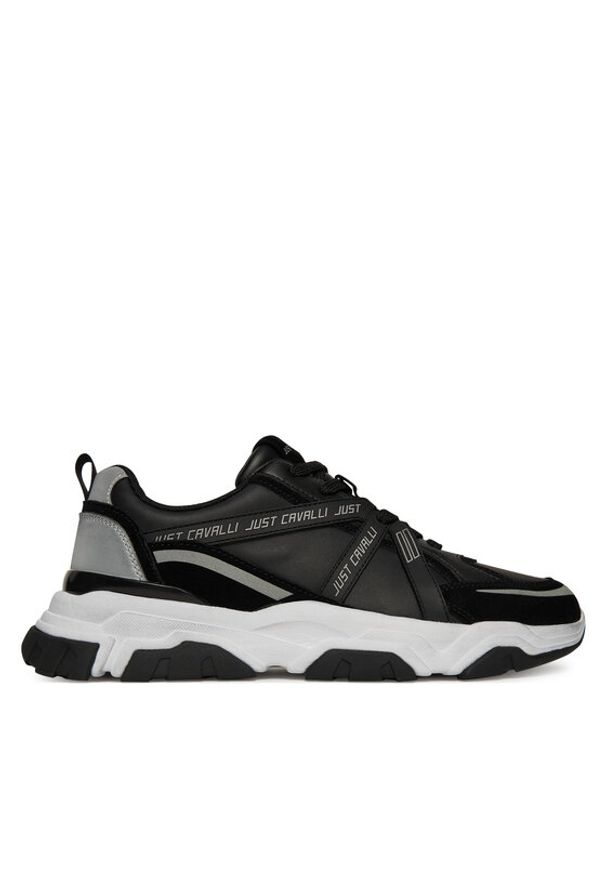 Just Cavalli Sneakersy 79QA3SH5 ZPB66 Czarny. Kolor: czarny. Materiał: skóra