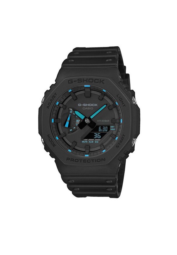 G-Shock Zegarek Octagon Carbon Core Guard GA-2100-1A2ER Czarny. Kolor: czarny. Materiał: syntetyk