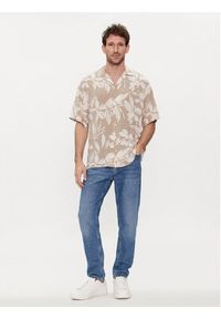 Jack & Jones - Jack&Jones Koszula Jeff 12248408 Beżowy Relaxed Fit. Kolor: beżowy. Materiał: wiskoza