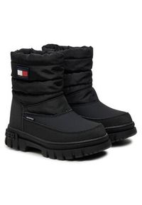 TOMMY HILFIGER - Tommy Hilfiger Śniegowce Fur Boot T3X5-33715-1695 M Czarny. Kolor: czarny. Materiał: materiał